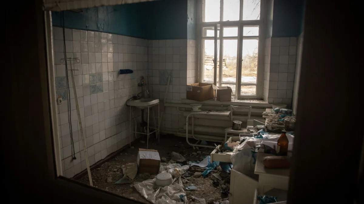 Damaged hospital Ukraine