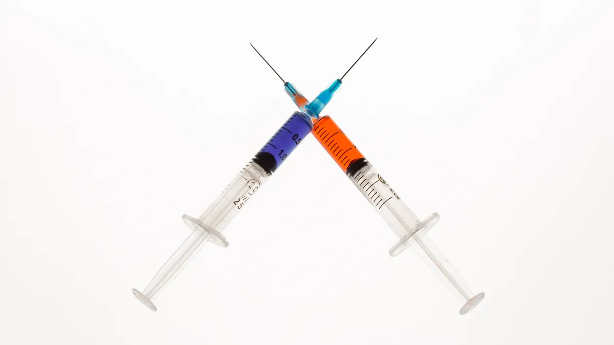 two syringes